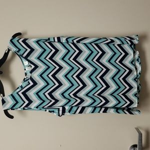 Chevron print womens top